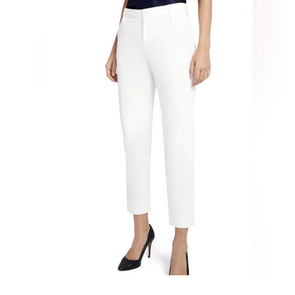Alice + Olivia ivory slim trousers